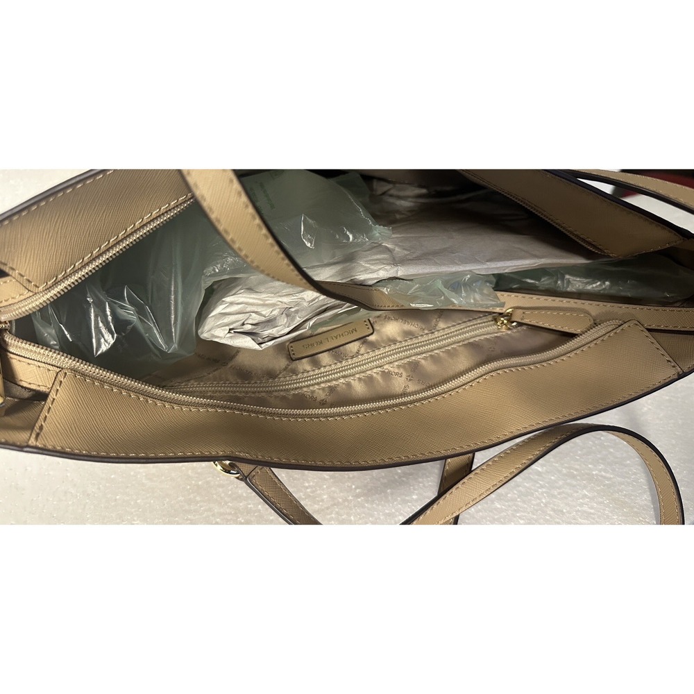 MICHAEL‎ KORS Jet Set Md Chain Swag Tote-Camel Bag - Picture 3 of 6